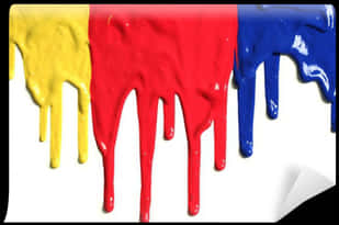 Primary Color Paint Drips