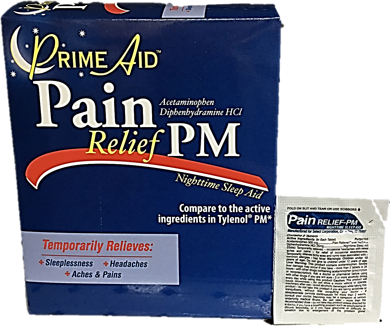 Prime Aid Pain Relief P M Box