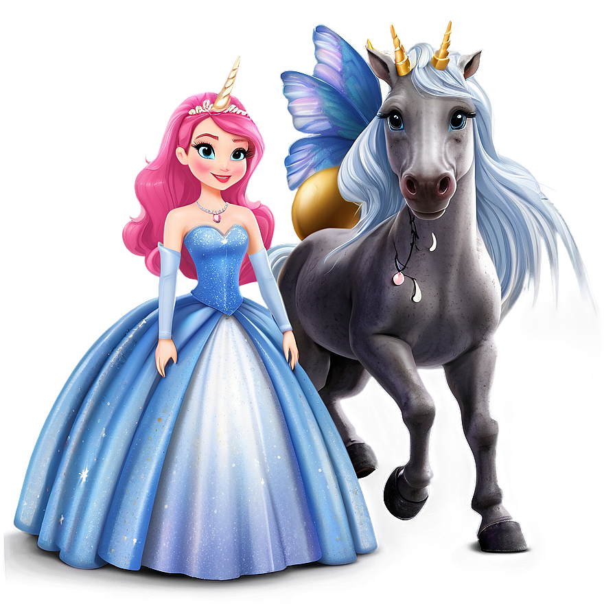 Princess And Unicorn Png 83