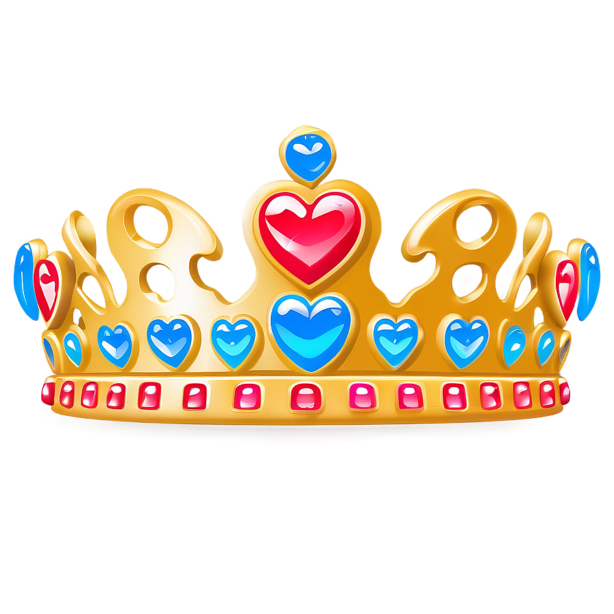Princess Crown With Hearts Png 05252024