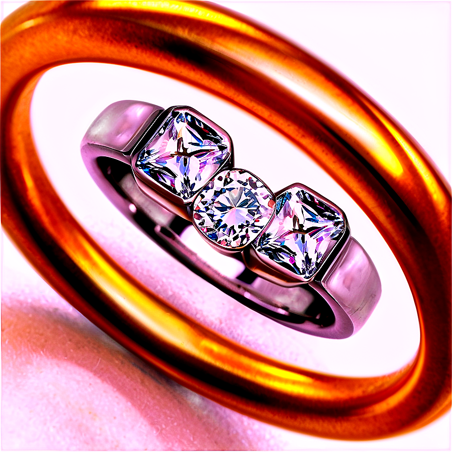 Princess Cut Rings Png 06122024