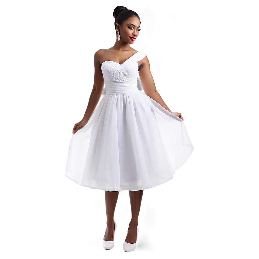 Princess Cut White Dress Png 06212024