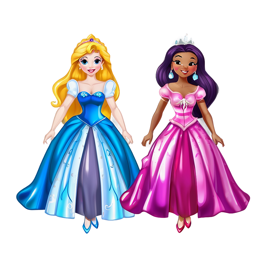 Princesses And Their Dresses Png Dkx