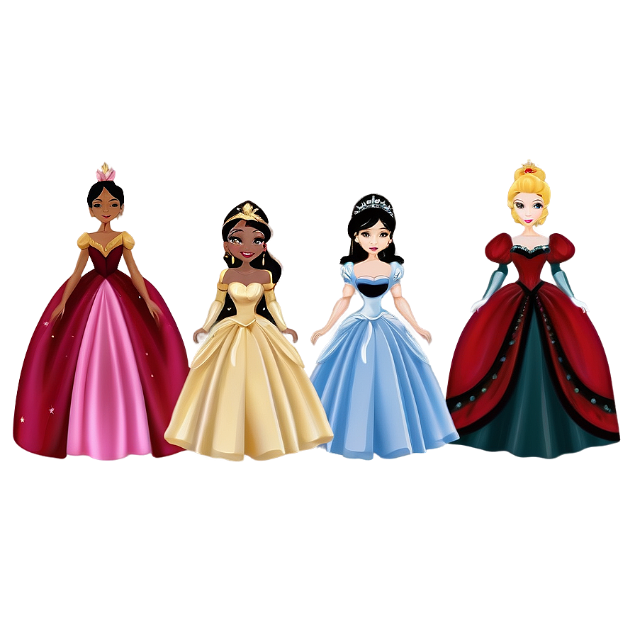 Princesses In Ball Gowns Png 17