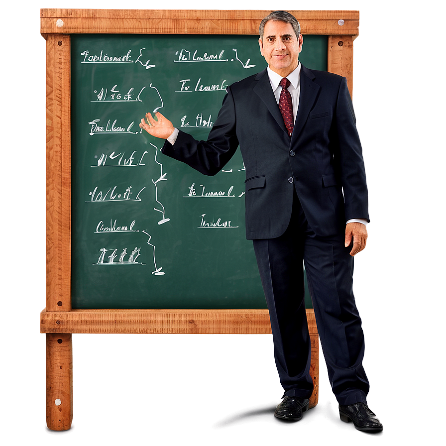 Principal With Chalkboard Png Tbj76