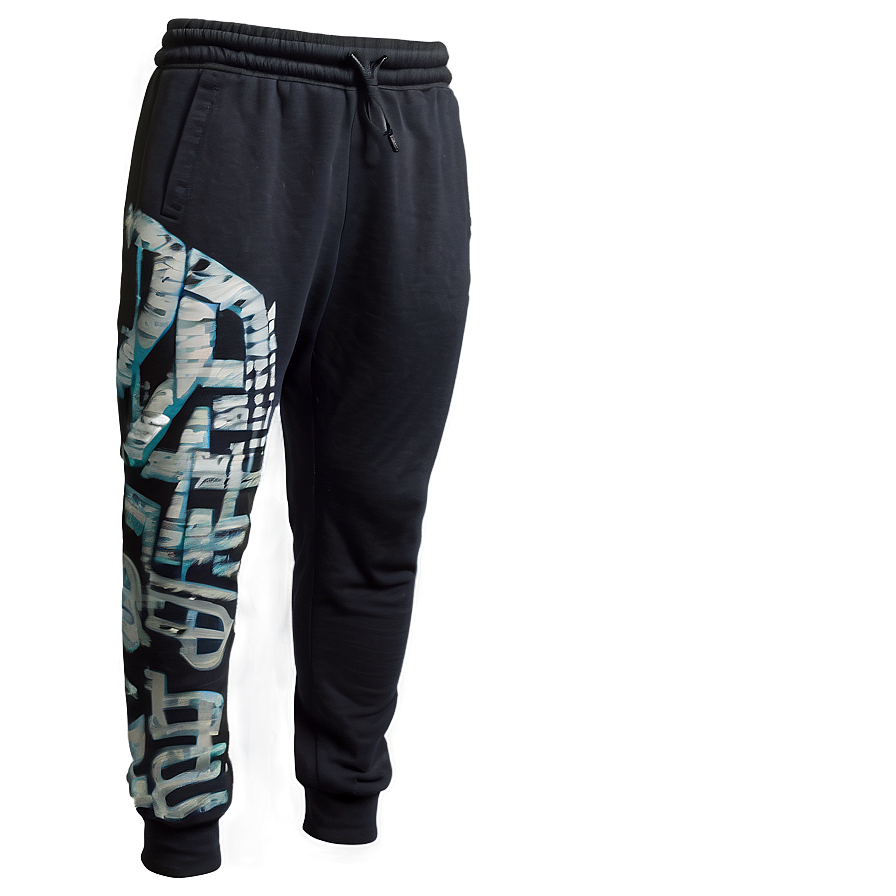 Printed Black Sweatpants Png Faf30