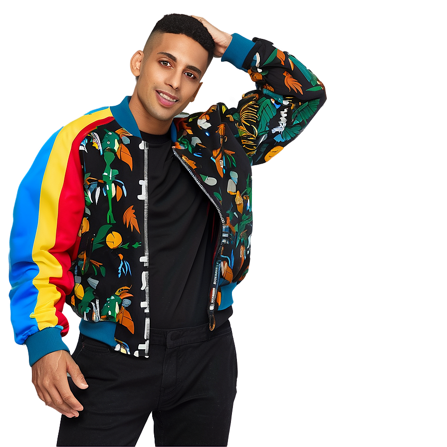 Printed Bomber Jacket Unique Png Keq11