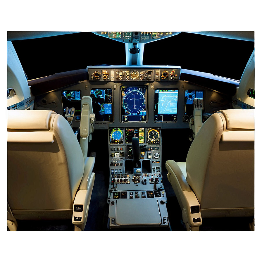 Private Jet Cockpit View Png 34