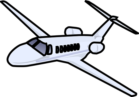 Private Jet Vector Illustration