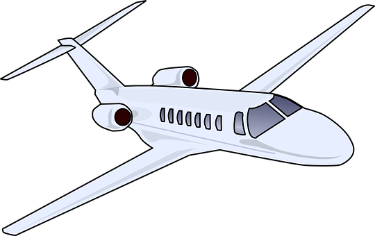 Private Jet Vector Illustration