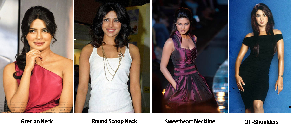 Priyanka Chopra Neckline Styles