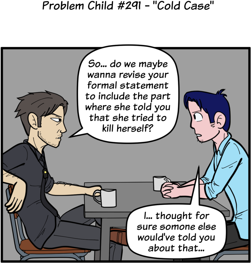 Problem Child Cold Case Comic Panel