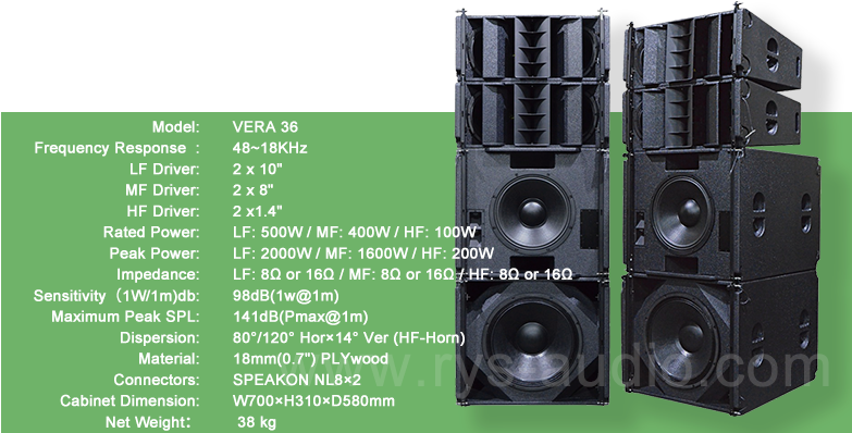 Professional Audio Speakers V E R A36 Model