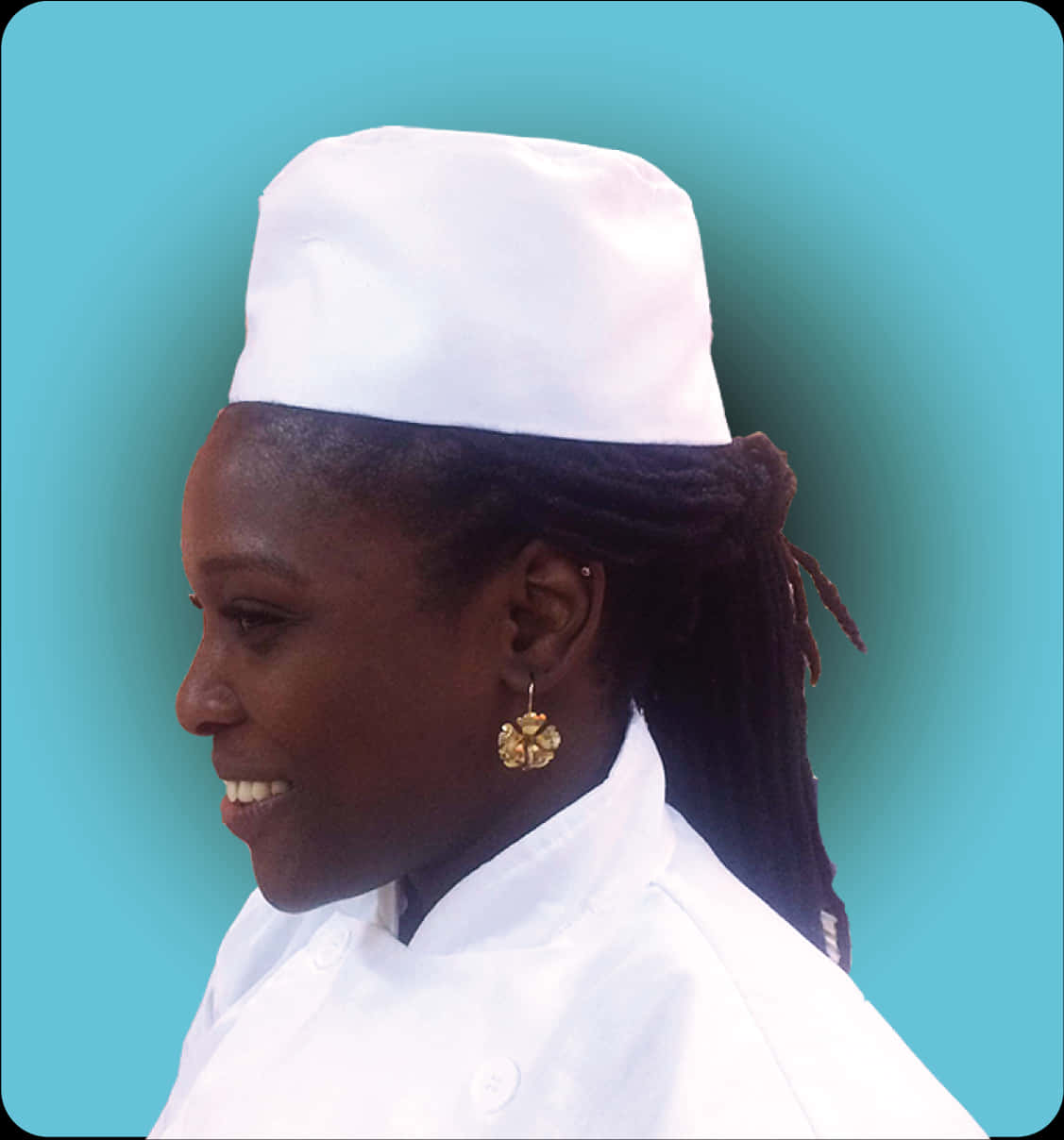 Professional Chefin Traditional Hat