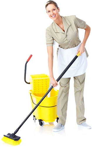 Professional Cleaning Service Worker