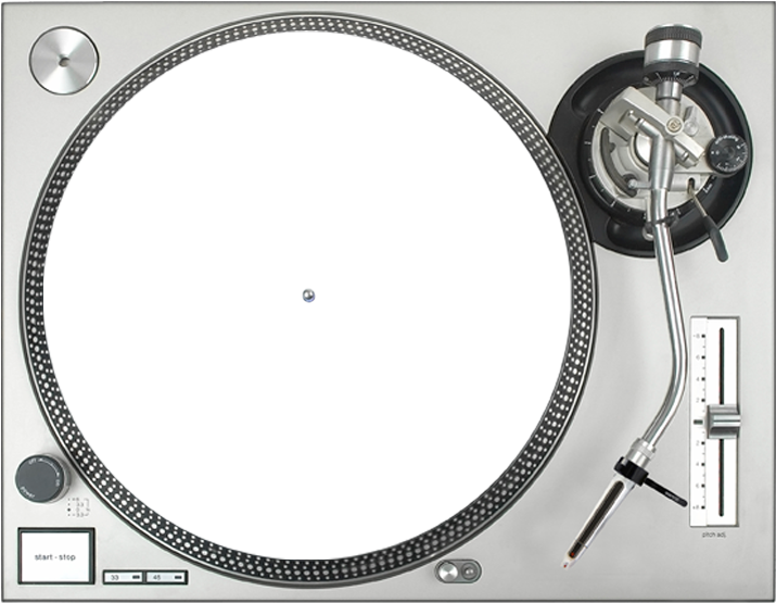 Professional D J Turntable Top View