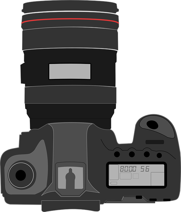 Professional D S L R Camera Top View