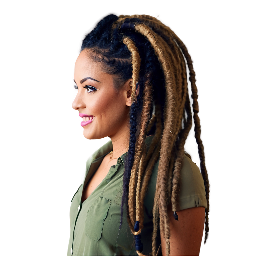 Professional Dreads Hairstyle Png 47