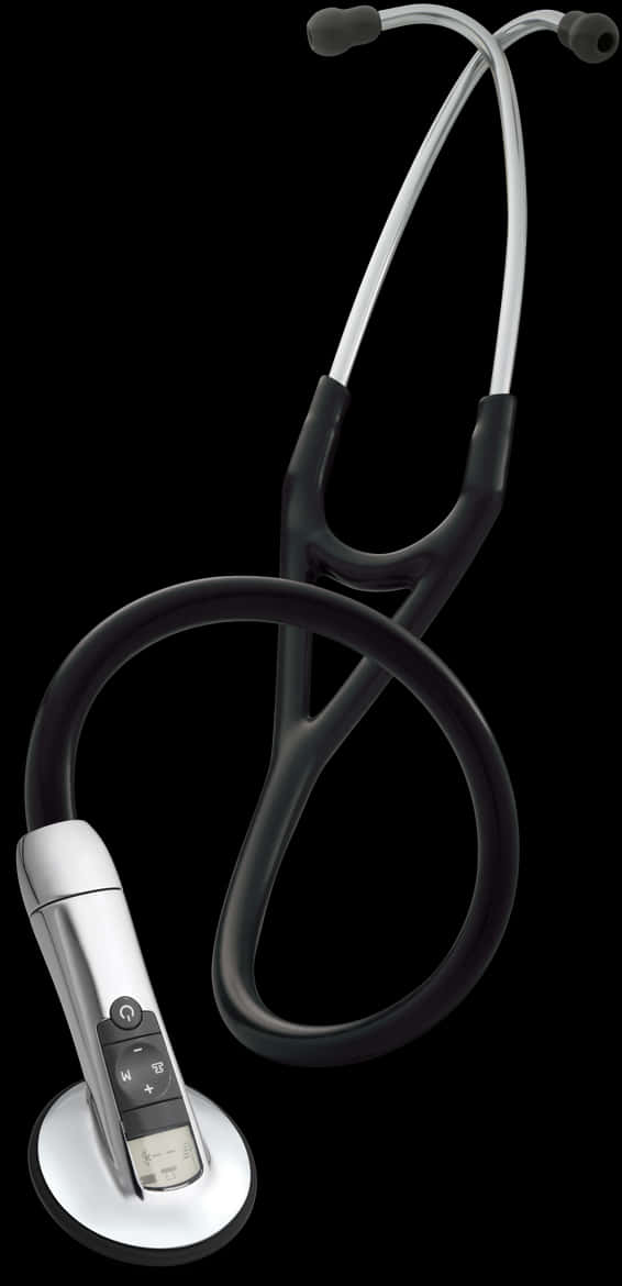 Professional Stethoscopeon Black Background