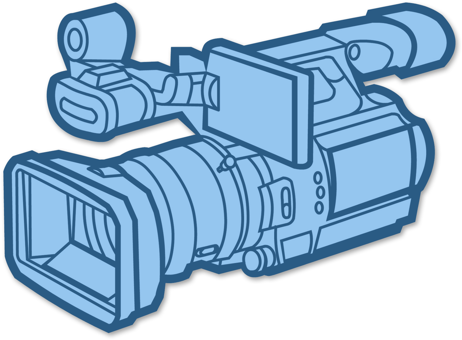 Professional Video Camera Vector Illustration