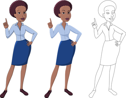 Professional Woman Animated Pose