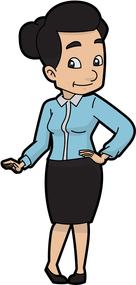 Professional Woman Cartoon Character
