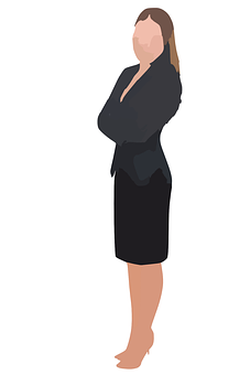 Professional Woman Standing Vector