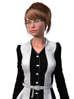 Professional Woman3 D Character