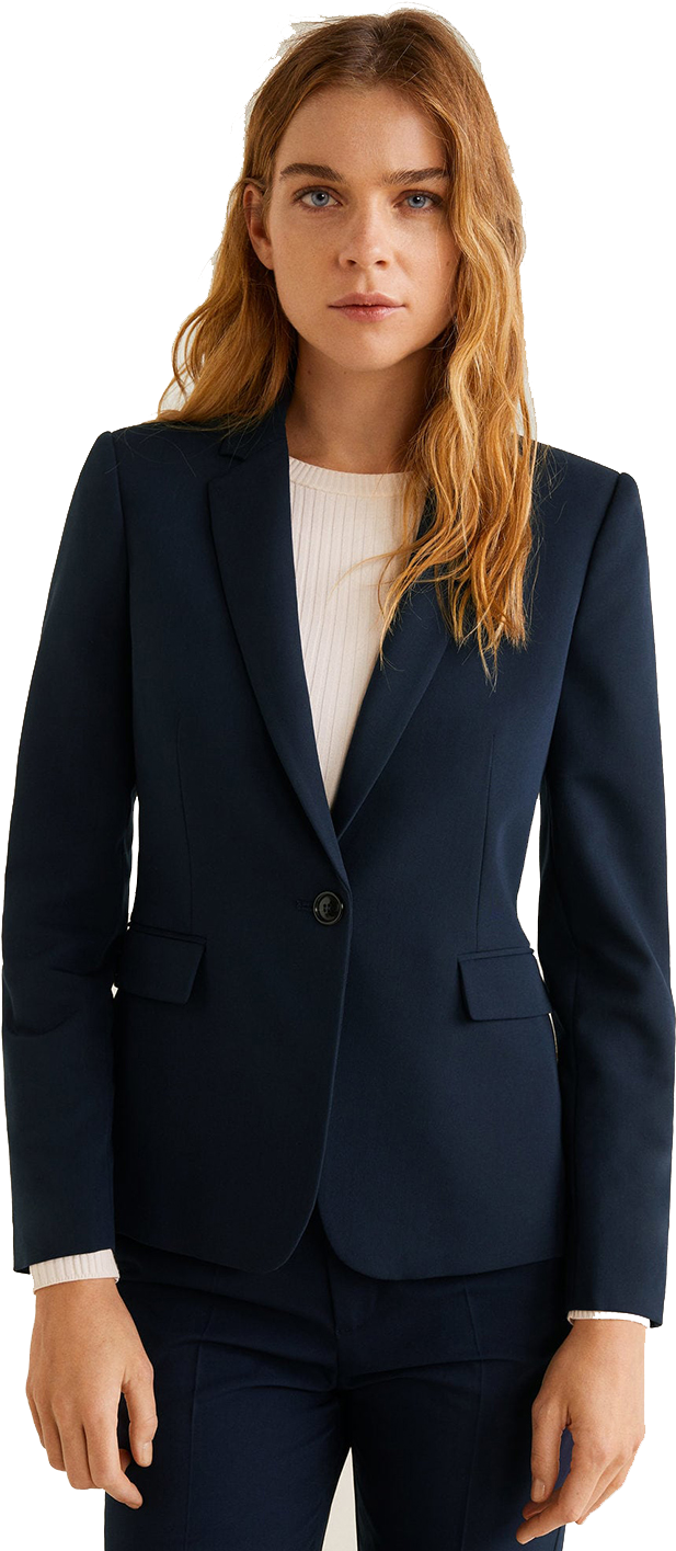 Professional Womanin Blue Blazer