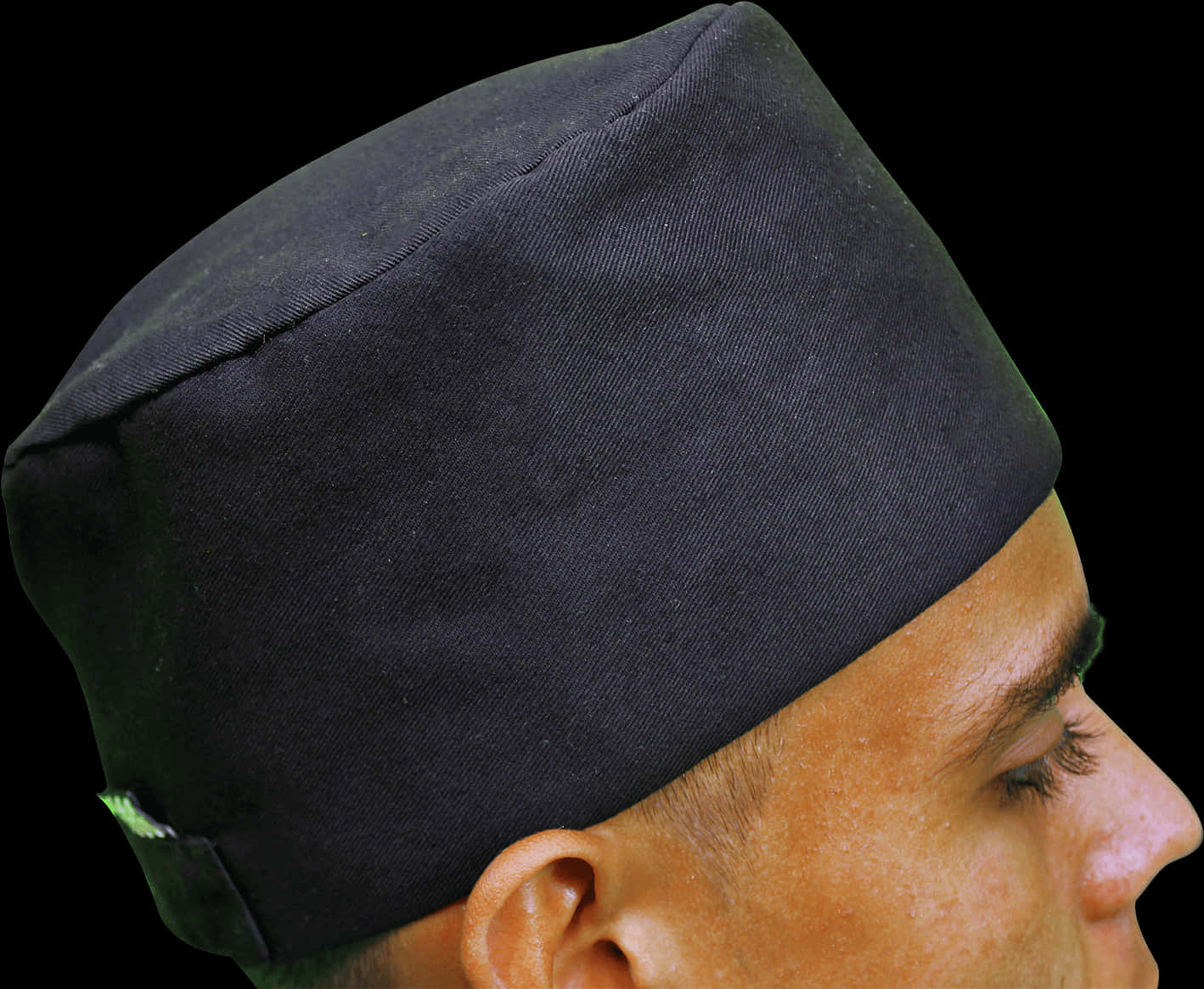 Profile_ View_of_ Chef_with_ Black_ Hat