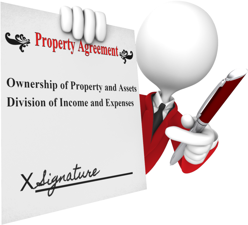 Property Agreement Signing3 D Character