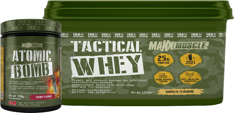 Protein Supplement Containers Tactical Whey Atomic Bomb