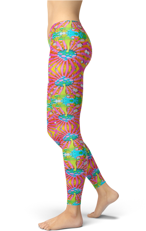 Psychedelic Leggings Colorful Pattern