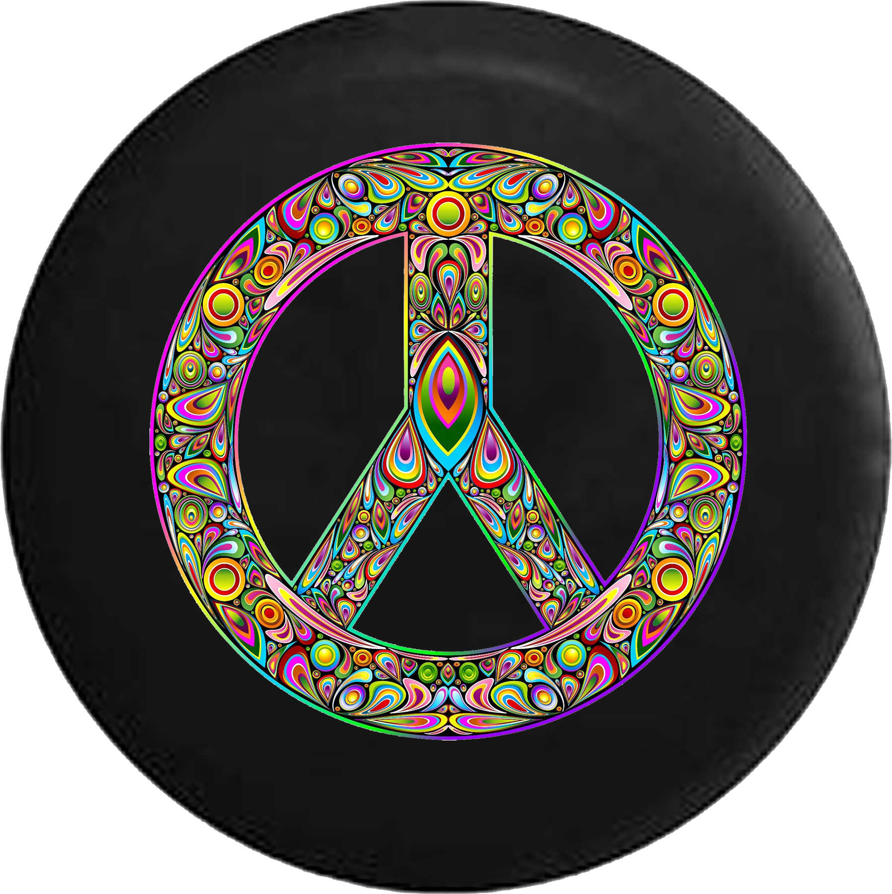 Psychedelic Peace Symbol Vinyl Record