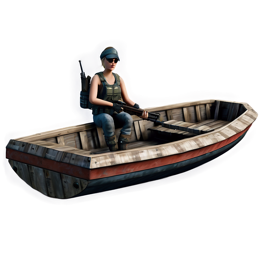 Pubg Character In Boat Png Iun32