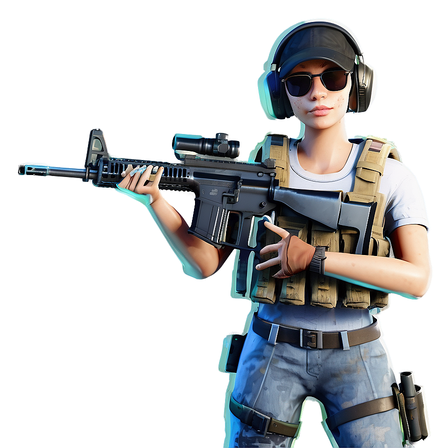 Pubg Character With M416 Rifle Png 72