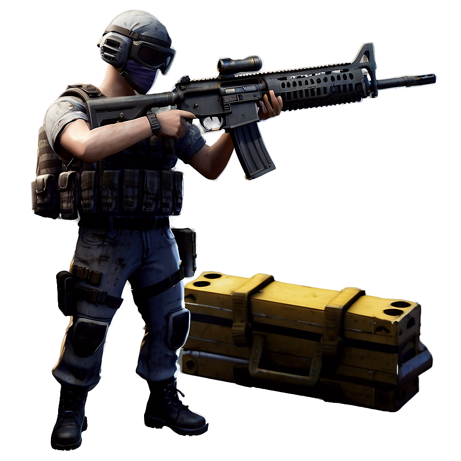 Pubg Character With M416 Rifle Png 86