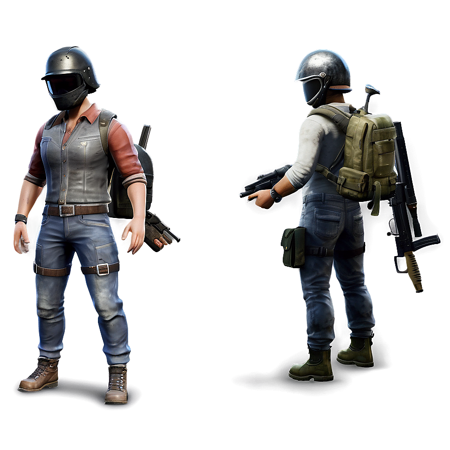 Pubg Character With Motorcycle Helmet Png 06262024