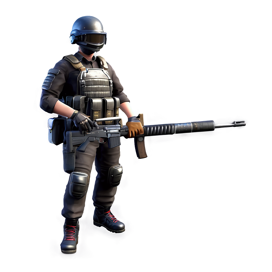 Pubg Warrior With Gun Png 06262024