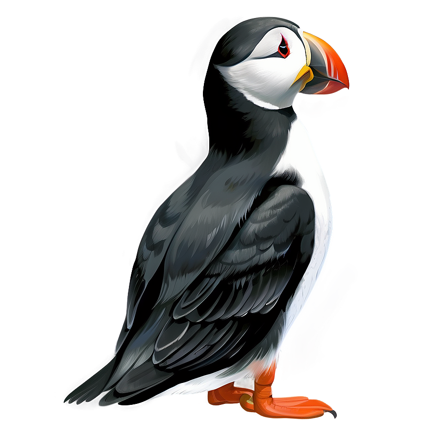 Puffin Black And White Png Env15