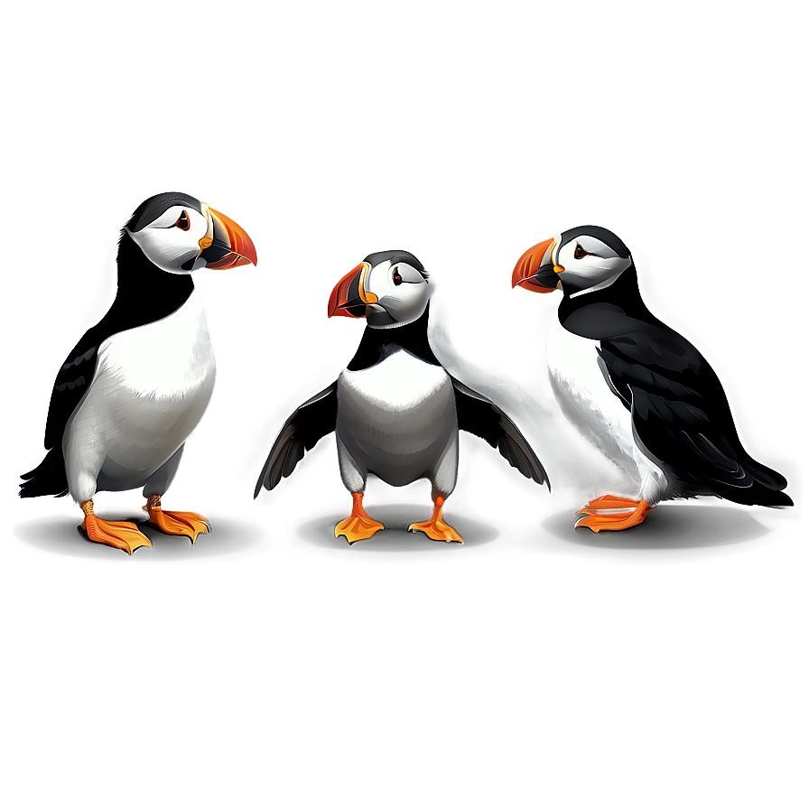 Puffin Family Cartoon Png 81