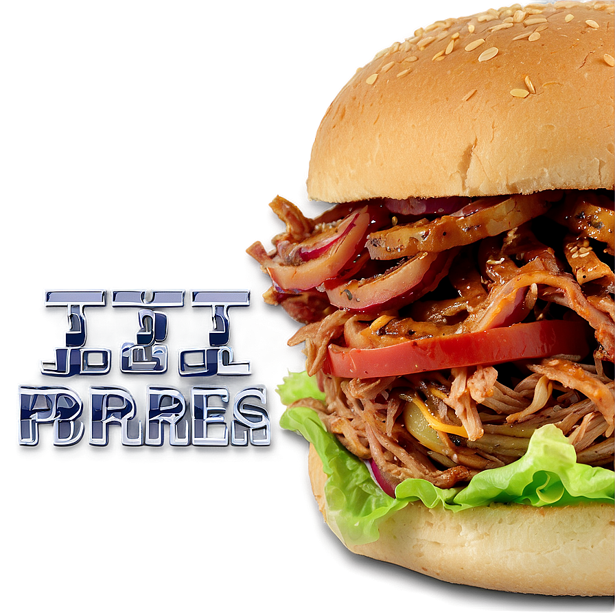 Pulled Pork Burger Png Tsj