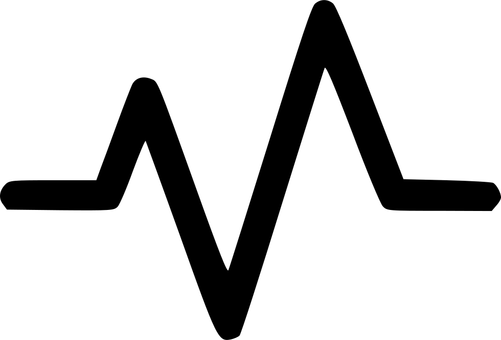 Pulse Wave Icon Black Background