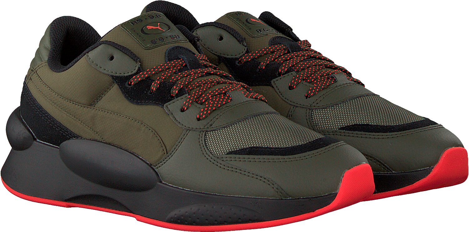 Puma Sneakers Olive Black Red