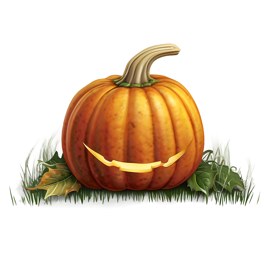 Pumpkin In The Field Png 43