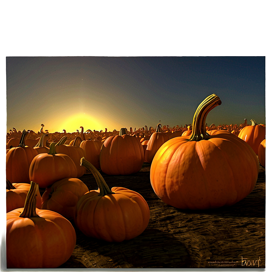 Pumpkin Patch Sunset Glow Png Ujd