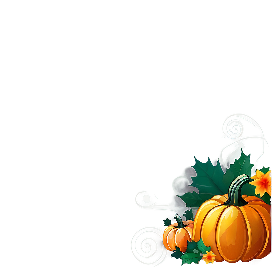 Pumpkin Thanksgiving Border Png 06202024