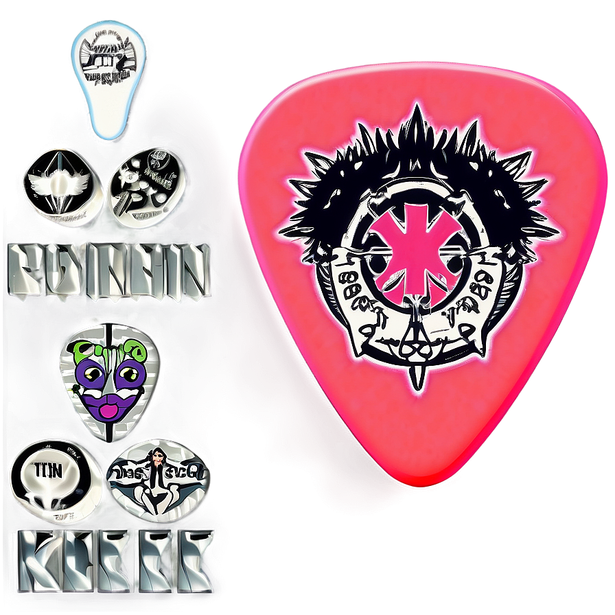 Punk Guitar Pick Png 06132024