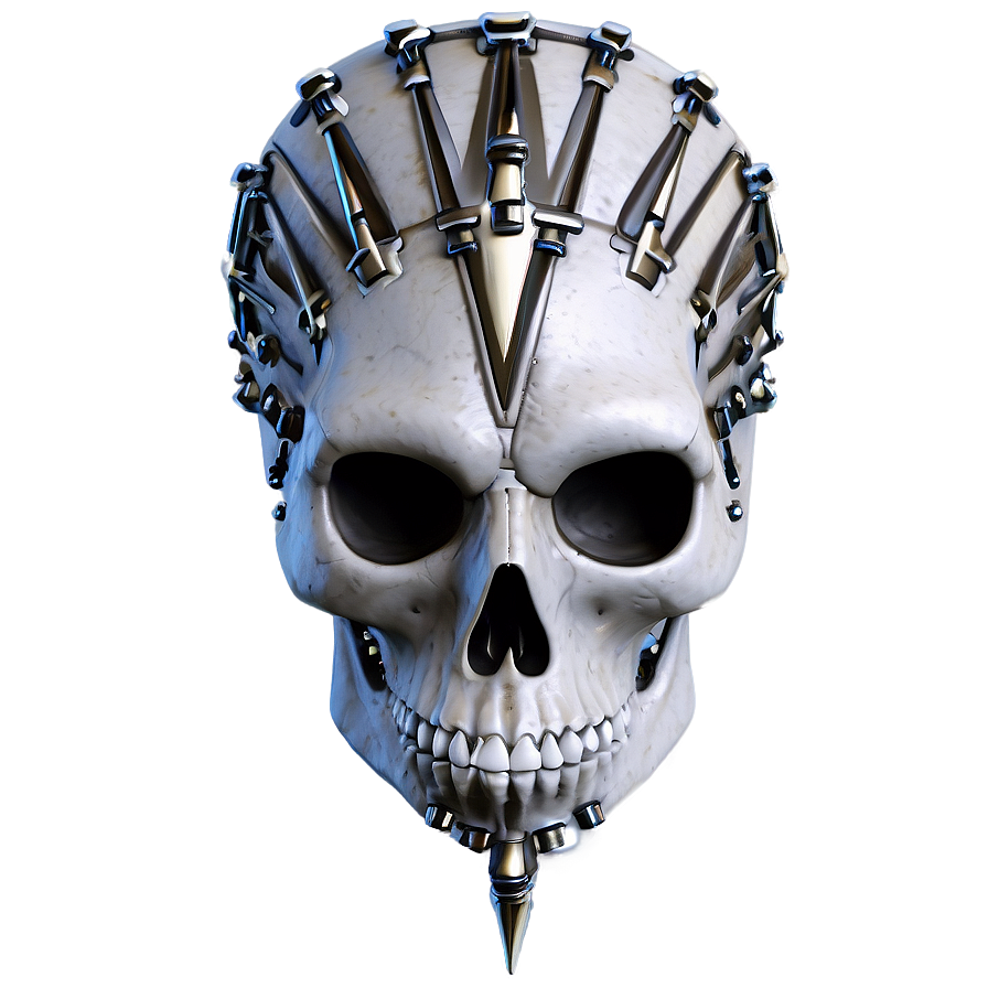 Punk Skull Face Depiction Png Lwh40