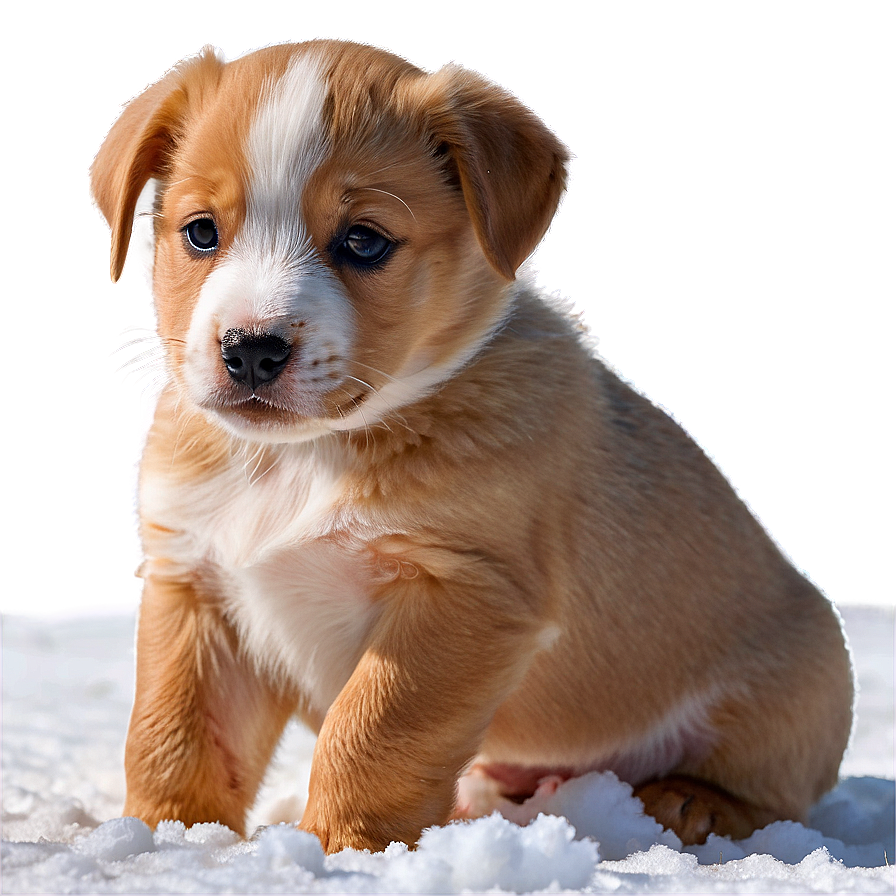 Puppy In Snow Png Olp70